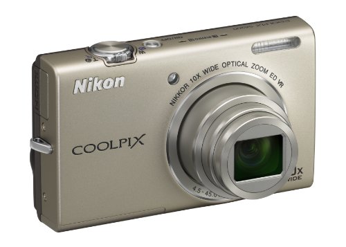 Nikon COOLPIX S6200 16 MP Digital Camera with 10x Optical Zoom NIKKOR ED Glass Lens and HD 720p Video (Silver)