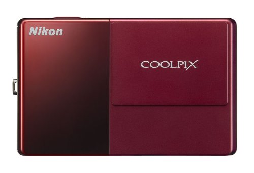 Nikon Coolpix S70 12.1MP Digital Camera with 3.5-inch OLED Touch Screen and 5x Wide Angle Optical Vibration Reduction (VR) Zoom (Red)