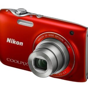 Nikon COOLPIX S3100 14 MP Digital Camera with 5x NIKKOR Wide-Angle Optical Zoom Lens and 2.7-Inch LCD (Red)