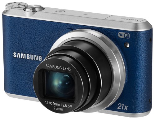 Samsung WB350F - 16.3MP BSI CMOS, 21X Optical Zoom, 3-inch LCD touchscreen, 1080p HD Video, Smart WiFi and NFC Digital Camera - Blue