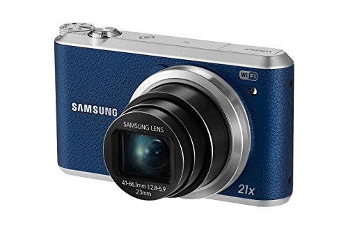 Samsung WB350F - 16.3MP BSI CMOS, 21X Optical Zoom, 3-inch LCD touchscreen, 1080p HD Video, Smart WiFi and NFC Digital Camera - Blue