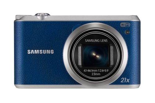 Samsung WB350F - 16.3MP BSI CMOS, 21X Optical Zoom, 3-inch LCD touchscreen, 1080p HD Video, Smart WiFi and NFC Digital Camera - Blue