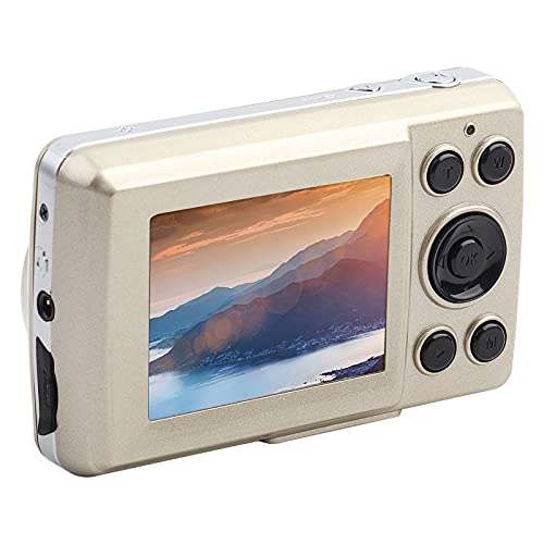 Digital Camera, Compact vlogging Camera 16MP 720P 30FPS 4X Zoom HD Digital Video Camera for Beginner Photography (Gold)