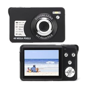 Digital Camera for Teens, 2.7K Ultra HD 48MP Point and Shoot Camera, 2.7in LCD Rechargeable Students Compact Camera with 16X Digital Zoom, Mini Vlogging Cameras for Kids Beginners