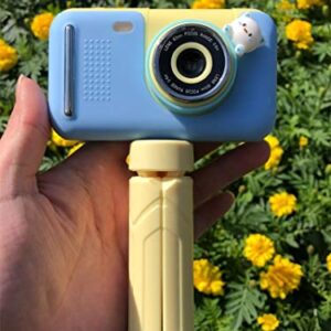 Acuvar Full 1080P Kids Selfie Flip Lens HD Compact Digital Photo and Video Rechargeable Camera with 2" LCD Screen, Matching Handheld Tripod, 32GB Card & Micro USB Charging (Blue)