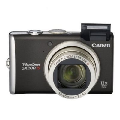 Canon PowerShot SX200 is 12.1MP Black Digital Camera