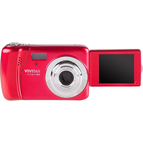 Vivitar ViviCam VXX14 Selfie Digital Camera (Red) with 16GB Card + Case + Tripod + Reader + Kit