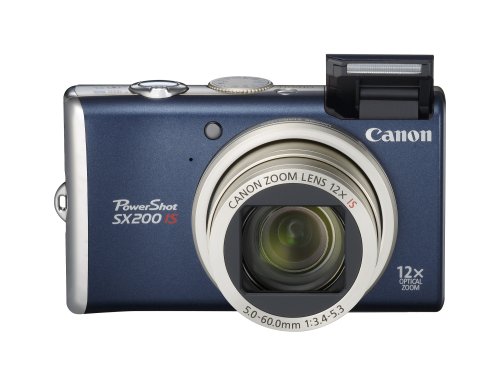 Canon PowerShot SX200IS 12.1 MP Digital Camera with 12x Wide Angle Optical Image Stabilized Zoom and 3.0-inch LCD (Blue)