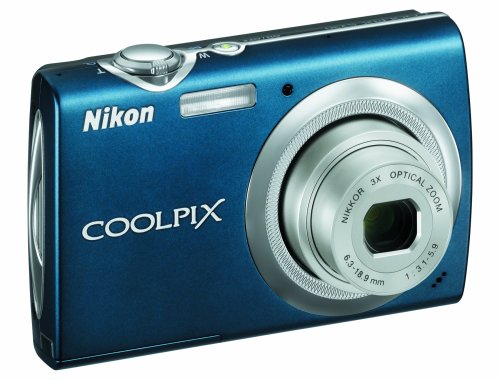 Nikon Coolpix S230 10MP Digital Camera with 3x Optical Zoom and 3 inch Touch Panel LCD (Night Blue)