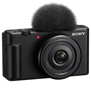Sony ZV-1F Vlogging Camera, Black Bundle with ACCVC1 Vlogger Accessory Kit, Corel PC Software Kit, Shoulder Bag, Cleaning Kit