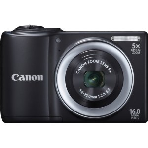 canon powershot a810 16.0 mp digital camera with 5x digital image stabilized zoom 28mm wide-angle lens with 720p hd video recording (black)