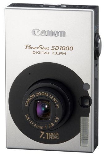 Canon PowerShot SD1000 7.1MP Digital Elph Camera with 3x Optical Zoom (Black) (OLD MODEL)