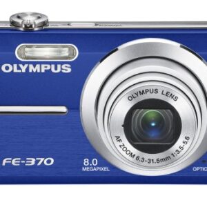 Olympus FE370 8MP Digital Camera with 5x Optical Dual Image Stabilized Zoom (Blue)