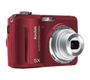 kodak c1450 14mp digital camera w/ 5x optical zoom – red