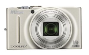 nikon coolpix s8200 16.1 mp cmos digital camera with 14x optical zoom nikkor ed glass lens and full hd 1080p video (silver)