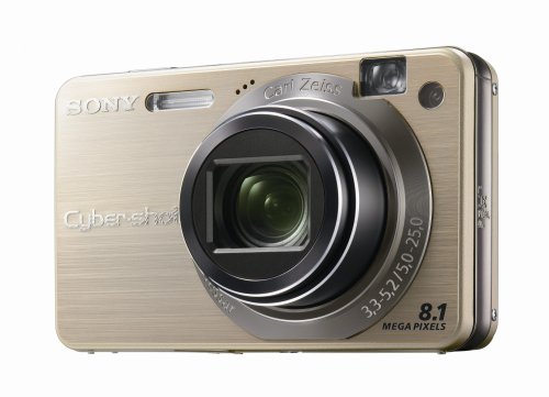 Sony Cybershot DSCW150/G 8.1MP Digital Camera with 5x Optical Zoom with Super Steady Shot (Gold)