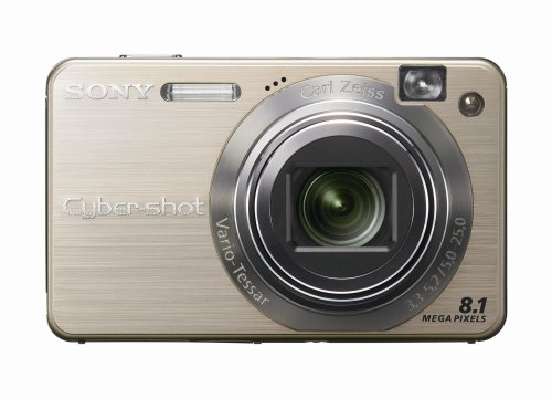 Sony Cybershot DSCW150/G 8.1MP Digital Camera with 5x Optical Zoom with Super Steady Shot (Gold)