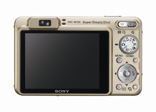 Sony Cybershot DSCW150/G 8.1MP Digital Camera with 5x Optical Zoom with Super Steady Shot (Gold)