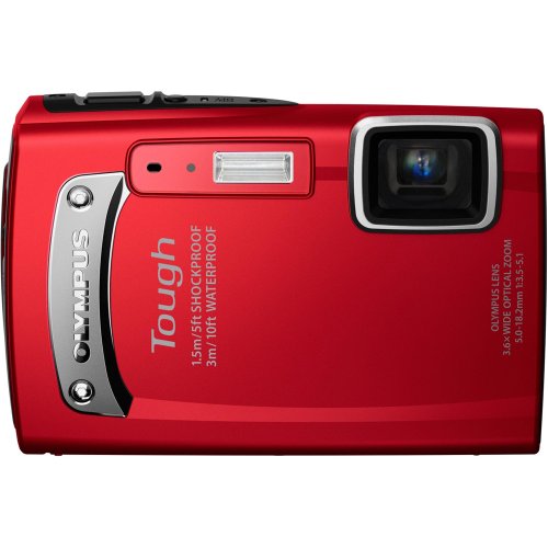 Olympus TG-310 Tough 14 MP Digital Camera , 3.6x Wide Optical Zoom (28mm), 2.7" LCD (Red) (Old Model)