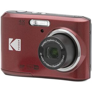 Kodak FZ45RD PIXPRO FZ45 16MP Digital Camera, Red Bundle with Lexar 32GB High-Performance 800x UHS-I SDHC Memory Card + Deco Photo Point and Shoot Field Bag Camera Case