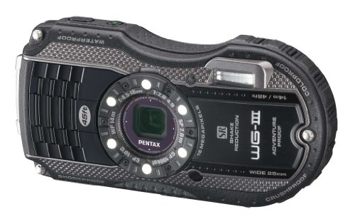 Pentax Optio WG-3 black 16MP Waterproof Digital Camera with 3-Inch LCD Screen (Black)