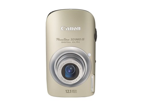 Canon PowerShot SD960IS 12.1 MP Digital Camera with 4x Wide Angle Optical Image Stabilized Zoom and 2.8-inch LCD (Gold)