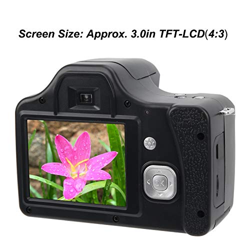 3in LCD HD Screen Digital Camera, 18X Digital Zoom F/2.9 Lens Maximum 32GB Storage 1500mAh Large‑Capacity Battery USB2.0 Portable Camera for Children Gift (Standard Edition)