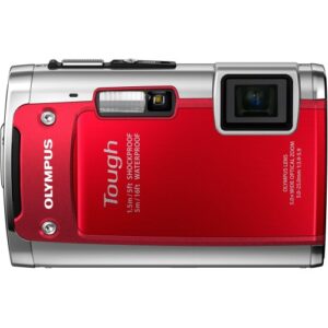 olympus tg-610 tough 14 mp digital camera , 5x wide optical zoom (28mm), 3″ 920k lcd (red) (old model)