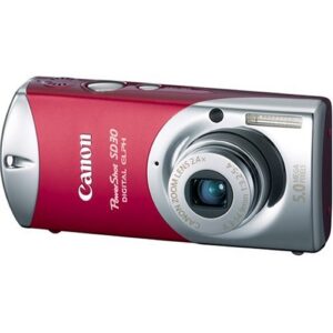 canon powershot sd30 5mp digital elph camera with 2.4x optical zoom (rockstar red)