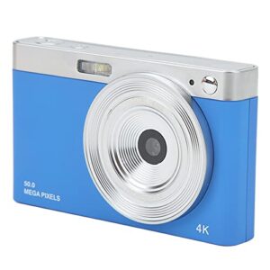 4k digital camera, 16x zoom 50mp af autofocus vlogging camera, 2.88in ips hd mirrorless camera with battery, led fill light portable mini compact camera for macro shooting, teens, students(blue)