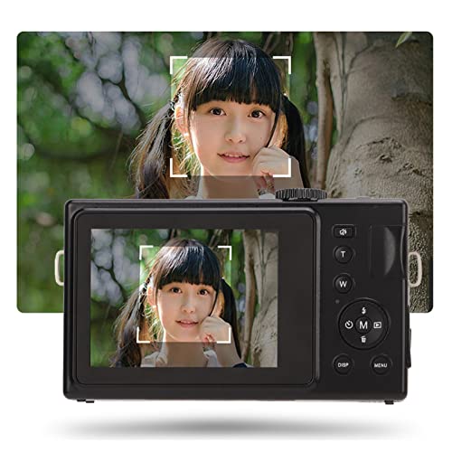 Digital 1080P FHD Mini Video Camera 24MP with 3 inch LCD Screen, Portable Micro Single Mirrorless Camera 16X Digital Zoom, Rechargeable Students Compact Pocket Camera, for Kids,Adult,Beginners(black)