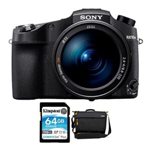 sony cybershot rx10 iv digital camera bundle with 64gb sdxc memory card and fulton precision camera bag (3 items)