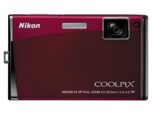 nikon coolpix s60 10mp digital camera with 5x optical vibration reduction (vr) zoom (crimson red)