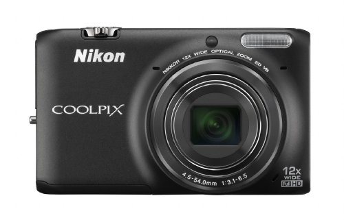 Nikon COOLPIX S6500 Wi-Fi Digital Camera with 12x Zoom (Black) (OLD MODEL)