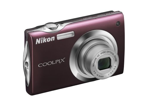 Nikon Coolpix S4000 12.0MP Digital Camera with 4x Optical Vibration Reduction (VR) Zoom and 3.0-Inch Touch-Panel LCD (Plum)