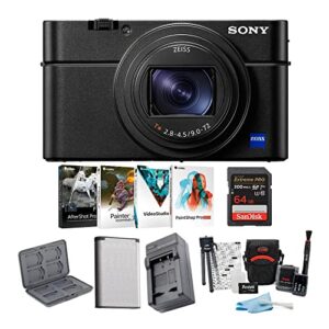 sony rx100 vi 20.1 mp premium digital camera with photo essentials bundle