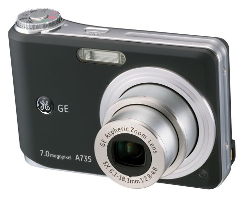 GE-A735 7MP Digital Camera with 3X Optical Zoom (Black)