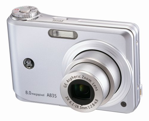 GE-A835 8MP Digital Camera with 3X Optical Zoom (Silver)