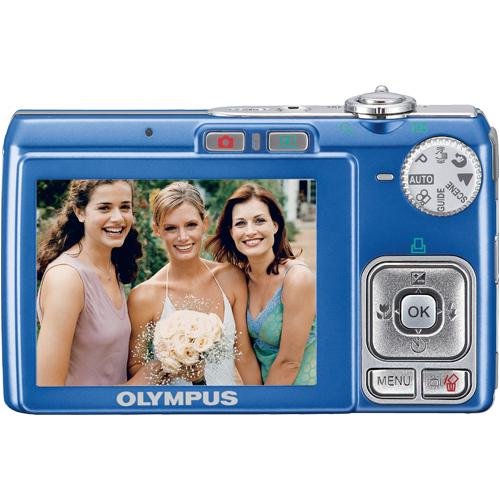 Olympus Stylus FE-280 8MP Digital Camera with Dual Image Stabilized 3x Optical Zoom (Blue)