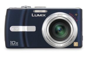 panasonic lumix dmc-tz1a 5mp compact digital camera with 10x optical image stabilized zoom (blue)