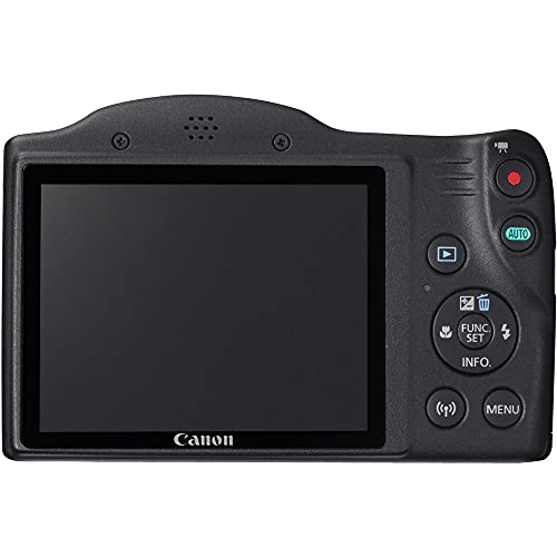 Canon PowerShot SX420 is Digital Camera (Black) (1068C001) + 2 x 64GB Memory Card + 3 x NB11L Battery + Corel Photo Software + Charger + Card Reader + LED Light + Deluxe Soft Bag + More (Renewed)