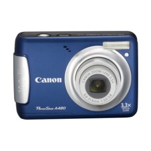 Canon PowerShot A480 10 MP Digital Camera with 3.3x Optical Zoom and 2.5-inch LCD (Blue)