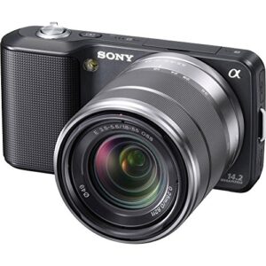 sony nex-3k digital camera 14.2mp w/18-55mm f3.5-5.6 interchangeable lens| black