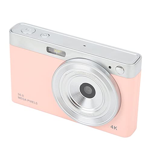 4K Digital Camera,2.88in IPS HD Mirrorless Camera,AF Autofocus 16X Digital Zoom 50MP Video Camera,Photography Camera with LED Fill Light,Macro Shooting (Pink)