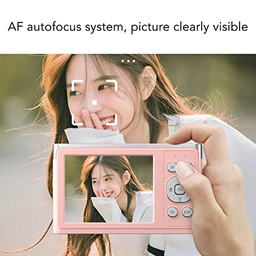 4K Digital Camera,2.88in IPS HD Mirrorless Camera,AF Autofocus 16X Digital Zoom 50MP Video Camera,Photography Camera with LED Fill Light,Macro Shooting (Pink)