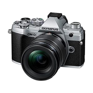 Olympus OM-D E-M5 Mark III 21.8MP Mirroless Digital Camera with M.Zuiko Digital ED 12-45mm F4.0 PRO Lens, Silver ECG-5 External Metal Grip