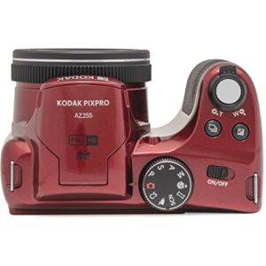 Kodak PIXPRO AZ255 Digital Camera + SanDisk 32GB Memory Card (2) + Digital Camera/Video Case (Red)