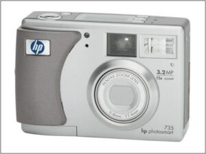 hp photosmart 735 – digital camera – compact – 3.2 mpix – optical zoom: 3 x – supported memory: mmc, sd