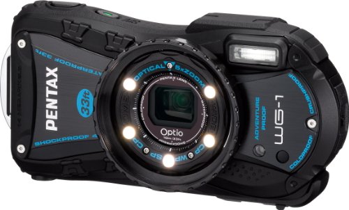 Pentax Optio WG-1 Adventure Series 14 MP Waterproof Digital Camera with 5x Wide-Angle Optical Zoom (Black)