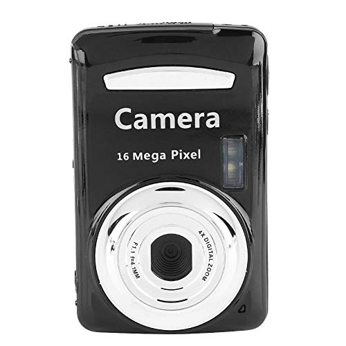 Digital Video Camera, 16MP 720P 30FPS Digital Camera, 16X Zoom Camera for Kids, Beginners, Teenagers, 2.4 Inch Large Screen, 9.5 x 5.5 x 2.5cm(Black)